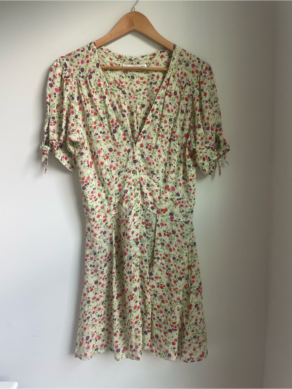 Faithfull the Brand Marianne Mini Dress in Bastille Floral Print Small 4 - Picture 2 of 6